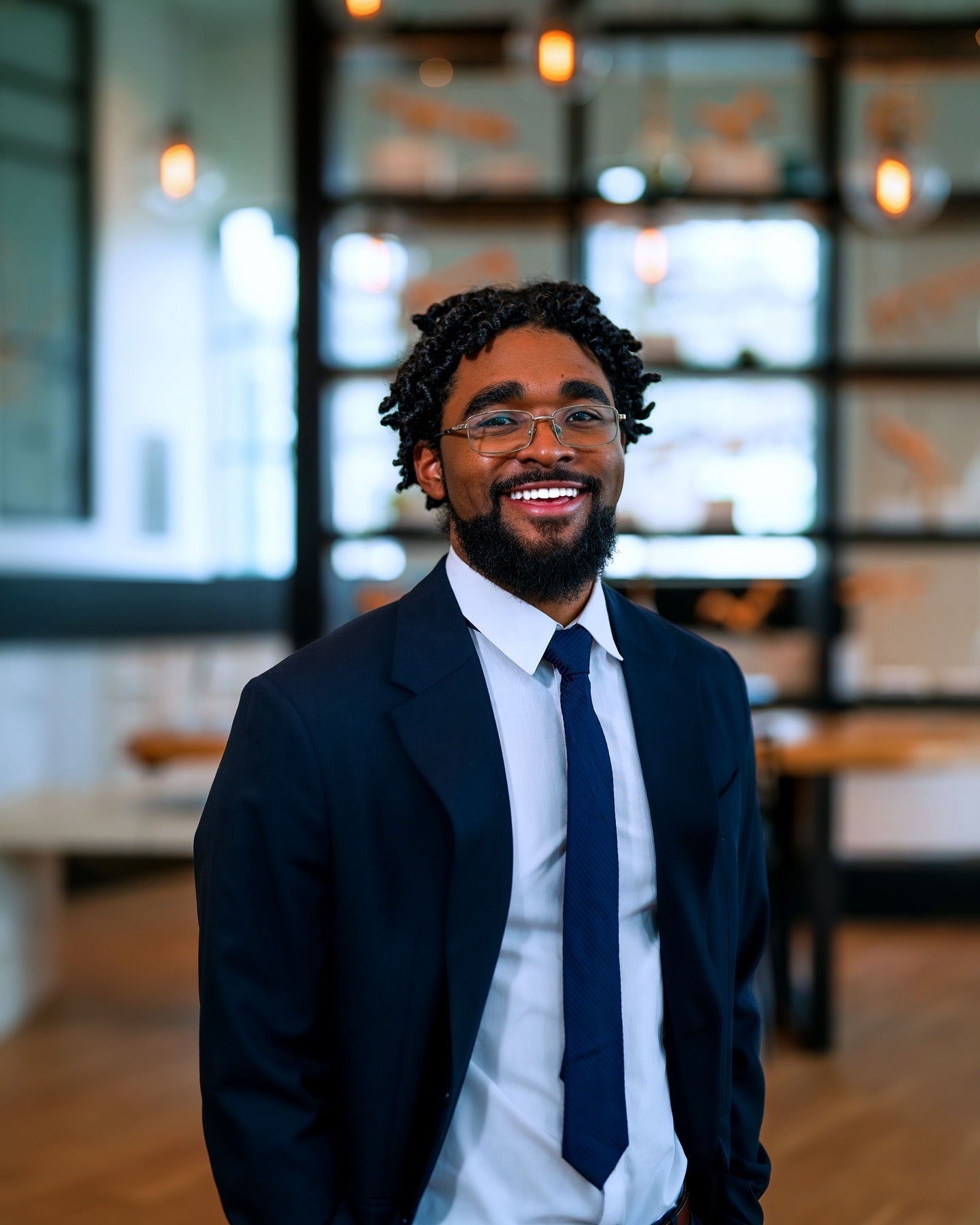 Professional portrait with glasses
